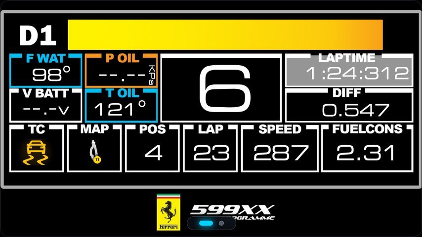 Ferrari 599XX dashboard