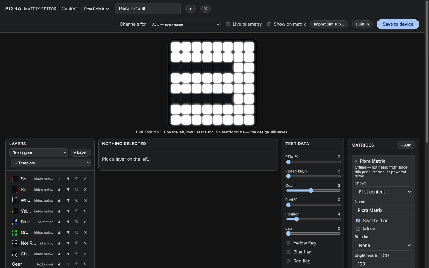 The LED matrix designer
